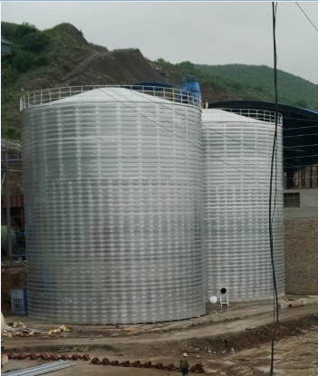 泽州粮食钢板仓的安装全过程不用热焊接